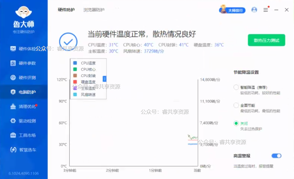 鲁大师绿色精简版v6.1024.4105.1121 鲁大师绿色精简版v6.1024.4105.1121