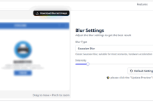 一个免费的在线图片模糊工具-睿共享资源